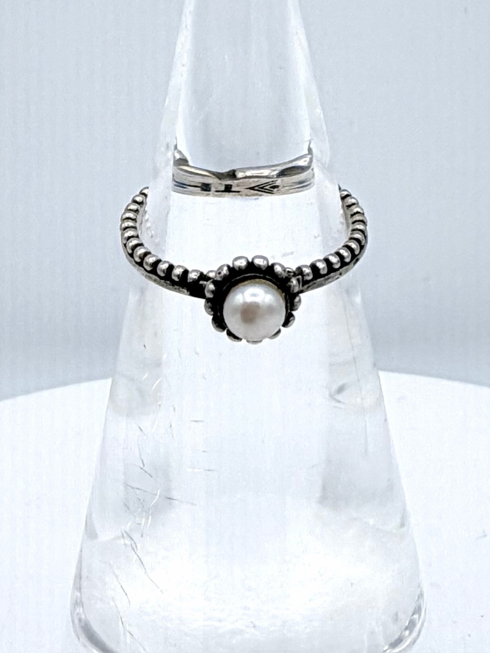 SILPADA Belle Pearl Rope Retired Sterling Silver White Pearl Womans Ring Jewelry